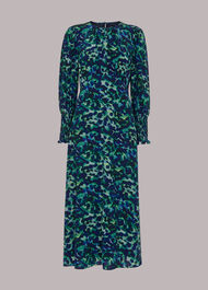 Ink Cheetah Print Midi Dress